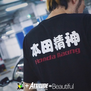 เสื้อยืดแขนสั้น ผ้าฝ้ายแท้ พิมพ์ลาย ATTITUDE ATTITUDE Japan JDM Honda Spirit TYPER Civic สําหรับผู้ชาย