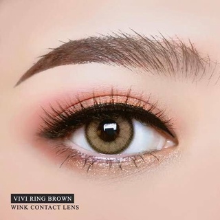 Contact lens คอนแทคเลนส์ Wink Vivi Ring Brown สีน้ำตาล (0.00) ค่าสายตาปกติ