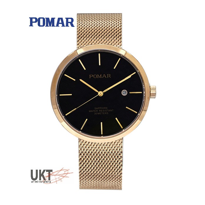 POMAR นาฬิการุ่น PM73552RG0413 หน้าดำ สำหรับผู้ชาย