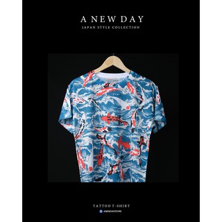 A NEW DAY NO : 078  เสื้อสกรีนเต็มตัว ลาย ปลาคราฟ ใส่ได้ทั้ง หญิง และ ชาย