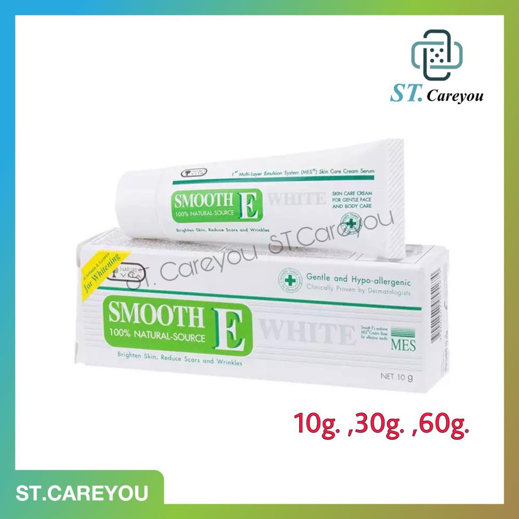 Smooth E cream plus white **ผลิต11/23** ขนาด 10g / 30g / 60g