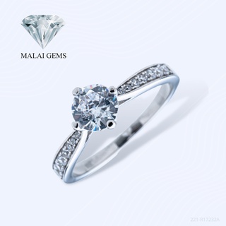 Malai Gems แหวนเพชร เงินแท้ 925 เคลือบทองคำขาว ประดับเพชรสวิส CZ รุ่น 221-R17232A แถมกล่อง แหวนเงินแท้ แหวนเงิน แหวน