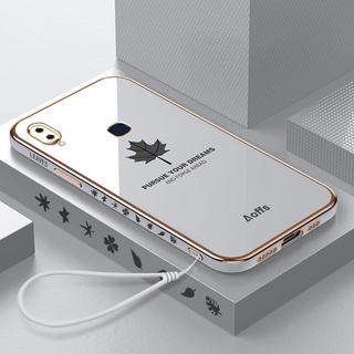 เคสโทรศัพท์มือถือลายใบเมเปิ้ลสําหรับ Vivo Y85 V9 V11I Y97