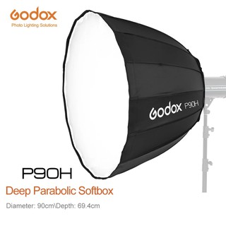 พร้อมส่ง GODOX P90H 90ซม. P120H 120ซม.โลหะวัสดุแท่ง Deep Parabolic Softbox Bowens Mount Studio แฟลช Speedlite Reflector