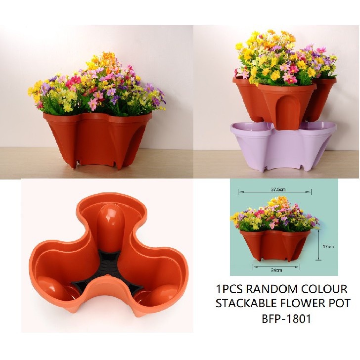 กระถางดอกไม้สามกลีบ w27*h17cm