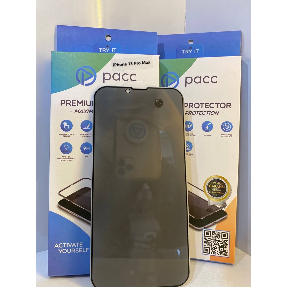 กระจกนิรภัย 3D PACC พรีเมี่ยม สําหรับ Apple IphoneX - XS - 11 Pro - สีดํา