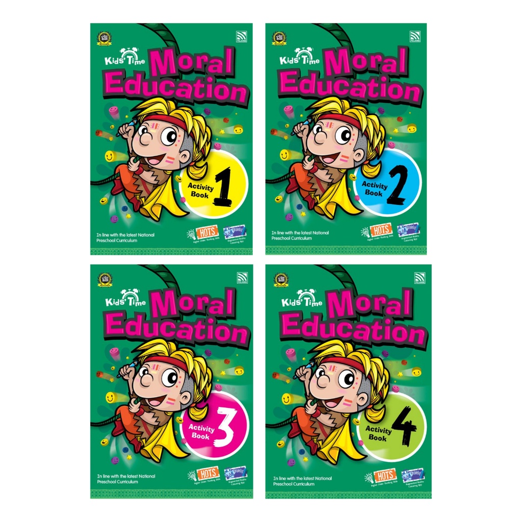 หนังสือเรียนอนุบาล Kids' Time Moral Education Activity แบบเรียนอนุบาล แบบฝึกหัดเด็ก Pelangithai