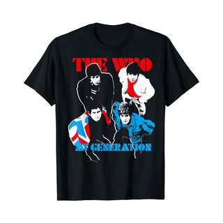 tshirtเสื้อยืดคอกลมฤดูร้อนเสื้อยืด ผ้าฝ้าย 100% พิมพ์ลายดอกไม้ The Who My Generation สไตล์ฮาราจูกุ สําหรับผู้ชาย และผู้ห