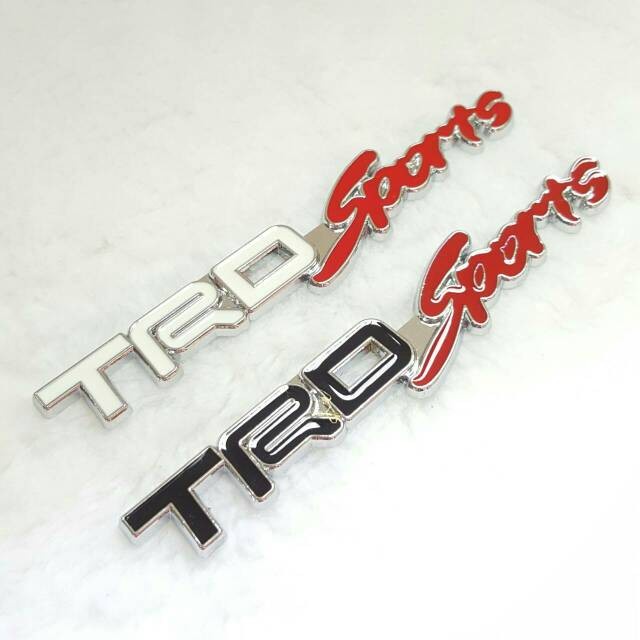 TRD SPORTS โลโก้รถ Emblem เหล็กโลหะ สีดํา/ขาว