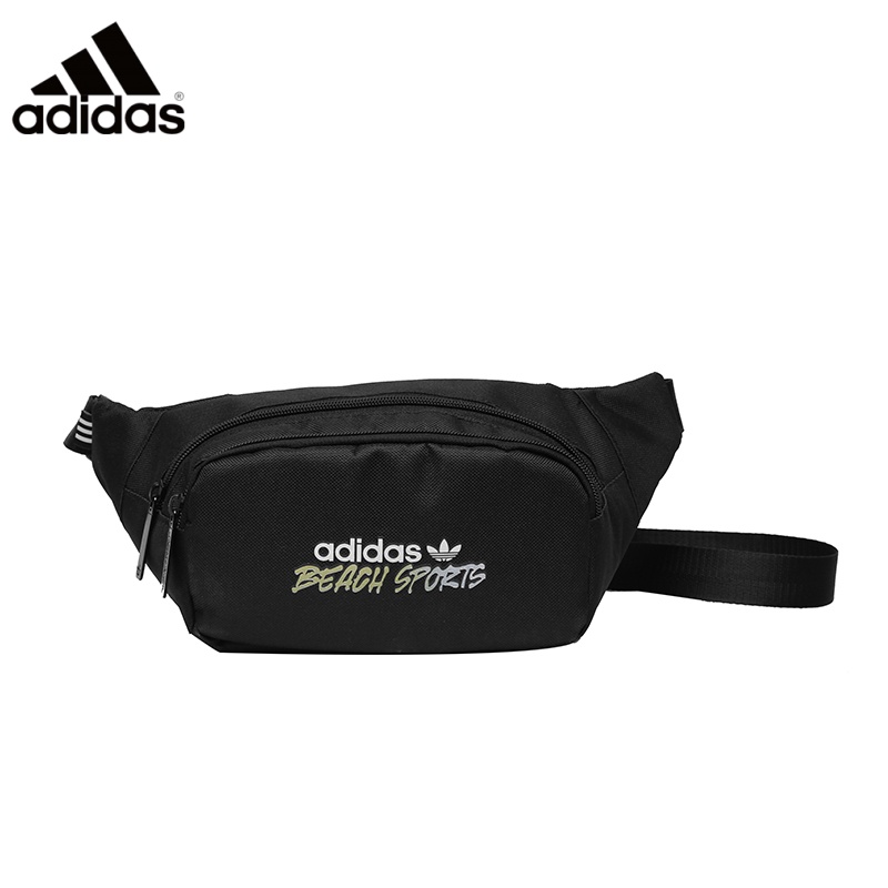 Adidas [lowest price] double layer sports outdoor travel waist bag, chest cross bag, men's and women's sling, thin shoulder belt shoulder bag, waist bag