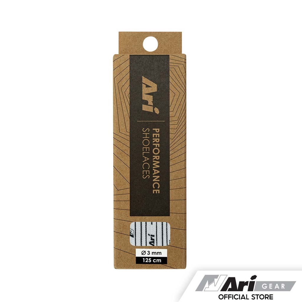 ARI COLORFUL SHOELACES - 3MM/125CM - SILVER (AHW1245-13) เชือกรองเท้า อาริ COLORFUL สีเงิน