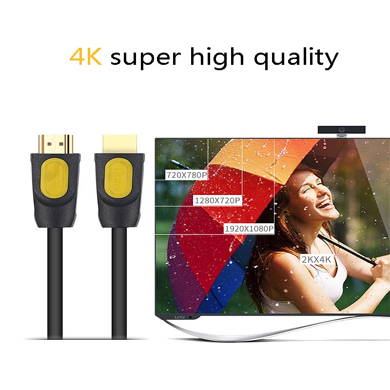 Veggieg Cable HDMI 2.0 4K 60Hz  1.5M/3M/5M/10M สายเชื่อมต่อแสดงผล ความละเอียดสูงและคมชัด