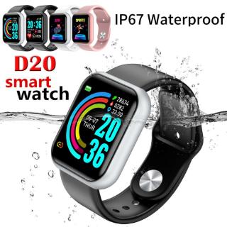 Hexu D20 Smart Bluetooth Watch Sports Clock Fitness Heart Rate Monitoring Tracker Silicone Strap Android IOS