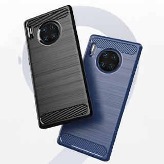 เคสโทรศัพท์คาร์บอนไฟเบอร์ Tpu แบบนิ่มกันกระแทกสําหรับ Huawei Mate 20 X 10 30 Pro Lite