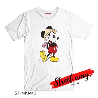 เสื้อยืดแฟชั่น เสื้อยืดลำลอง พิมพ์ลาย มิกกี้ [ST-MKM40]