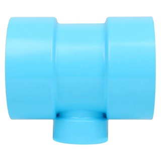 Joints REDUCING FAUCET TEE PVC SOCKET SCG 4"X2" LITE BLUE Pipe fitting Water supply system ข้อต่อ ข้อต่อสามทางลด-บาง SCG