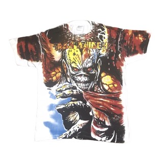 เสื้อยืดวงโอเวอร์ปริ้นลายเต็มตัว Iron Maiden 90’ Size L / XL