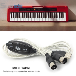 Sup อะแดปเตอร์แปลงสายเคเบิ้ล Usb In - Out Midi Pc To Music