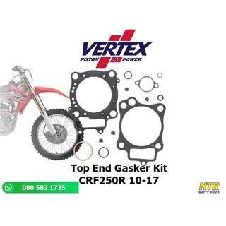 ชุดประเก็น VERTEX ประเก็นฝาสูบ ประเก็นเสื้อสูบ ชุดท๊อปโอเวอร์ฮอล สำหรับ Honda CRF250R 2010-2017 Top End Gasket Kit