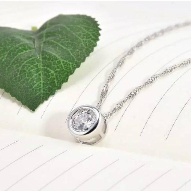 PGM K61 สร้อยคออัญมณีทรงกลมหรูหราเรียบง่าย