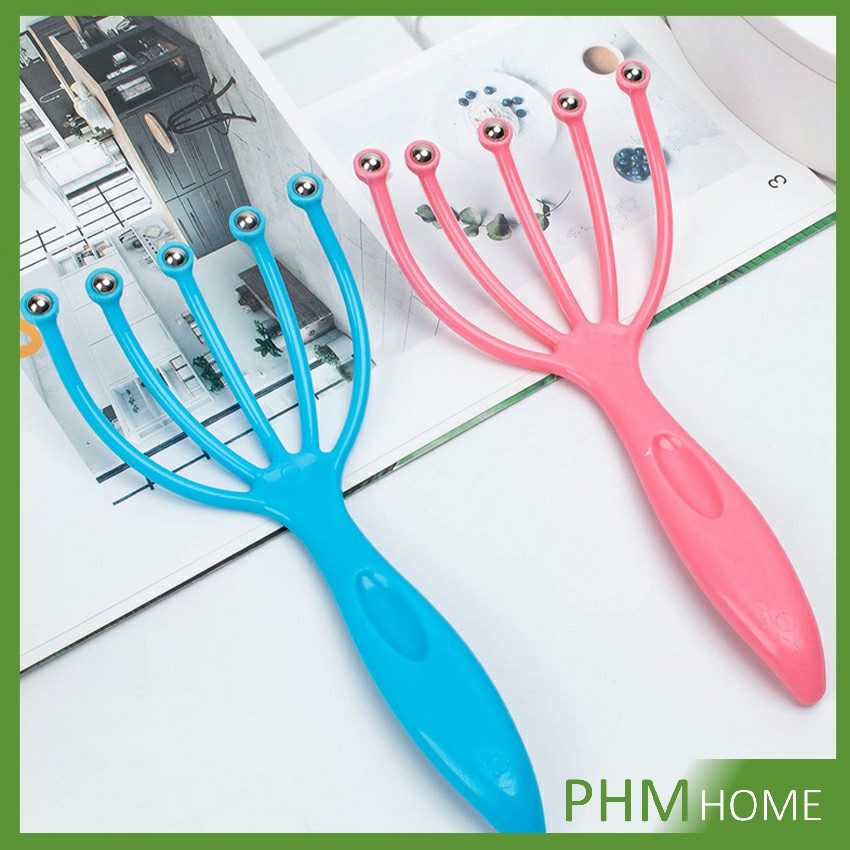 นวดศรีษะ เครื่องนวดหัวห้ากรงเล็บ บรรเทาความดัน นวดศีรษะได้ตลอดเวลา Head massager