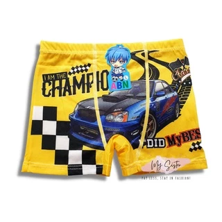กางเกงในเด็กผู้ชาย แบบมีขา ยกแพค 10 ตัว 1 ลาย คละสี ผ้าสเปนเด็กซ์ สีสดใส น่ารัก ใส่สบาย 2-12 ขวบ 6-32 กก.