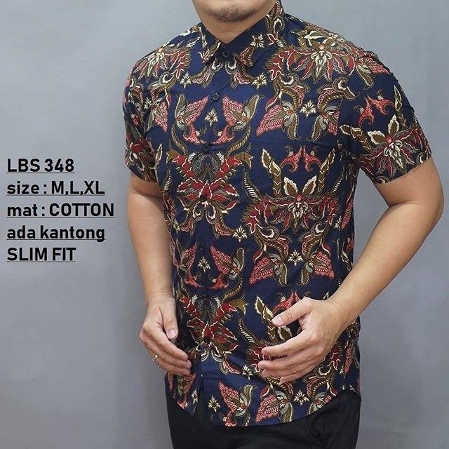 Kemeja Hem BATIK SLIM FIT เสื้อเชิ้ตผู้ชาย SLIMFIT LUIGI BATANI LBS 348