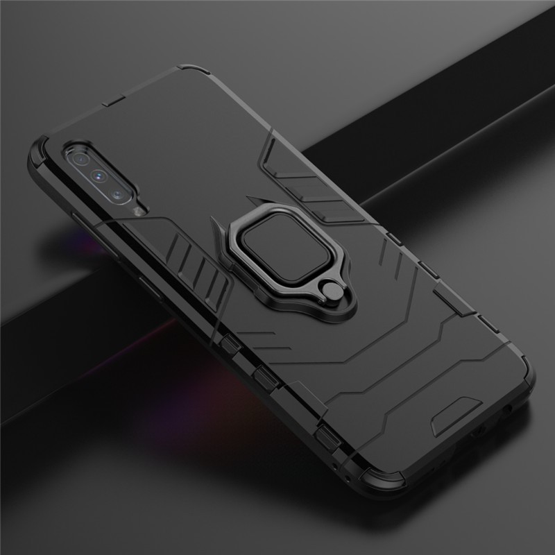 เคส Samsung Galaxy A70 ฮาร์ดเคสกันกระแทกเคสโทรศัพท์ Hybrid Armor Shockproof Ring Case Samsung A70 A 70 A705 Cover