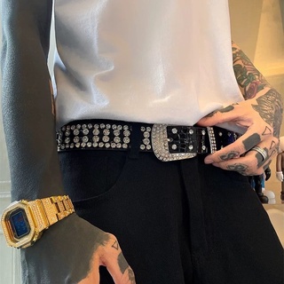 เข็มขัดแฟชั่น daimond belt เข็มขัดเพชร ยังโอม เข็มขัดy2k มาใหม่ ขายดี