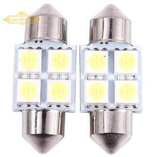 dc 12v 30 mm 4 5050 smd ไฟ led สีขาว 2 p สําหรับติดตกแต่งภายในรถยนต์