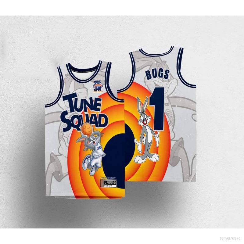 เสื้อกีฬาบาสเก็ตบอล ขนาดใหญ่ ลายทีม NBA Jersey TUNE SQUAD BUGS RUNNER DUCK MARTIAN LOLA TAZ สําหรับผู้ชาย และผู้หญิง