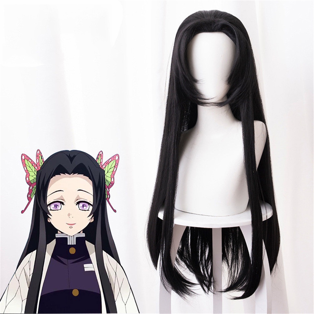 Anime Demon Slayer Kimetsu no Yaiba Kochou Kanae kanao Shinobu cosplay Cosplay costumes Long straight wigs Cosplay Costu