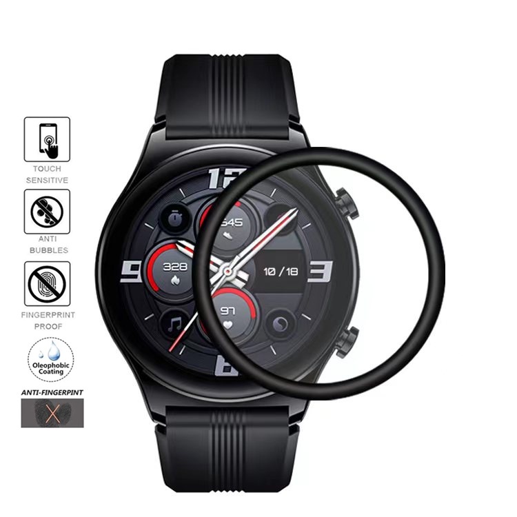 ฟิล์มกันรอยหน้าจอ สําหรับ Huawei Honor Watch GS3 GS 3 Smartwatch ฝาครอบป้องกัน 3D ขอบโค้ง ฟิล์มนาฬิกา (ไม่ใช่กระจก)