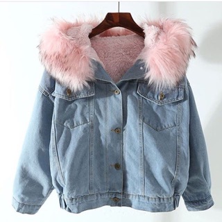 fur denim coat | pre-order 💛