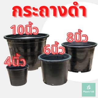 กระถางต้นไม้ สีดำ Minimal 6,8,10 นิ้ว กระถาง กระถางสีดำ กระถางต้นไม้สีดำ กระถางพลาสติก กระถางเพาะเมล็ด กระถางเล็ก กระถาง