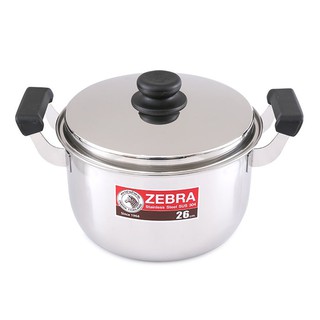 ถูกที่สุด✅  หัวม้าลาย หม้อหุงต้ม รุ่น Carry 26 ซม. ZEBRA Sauce Pot Carry 26cm.