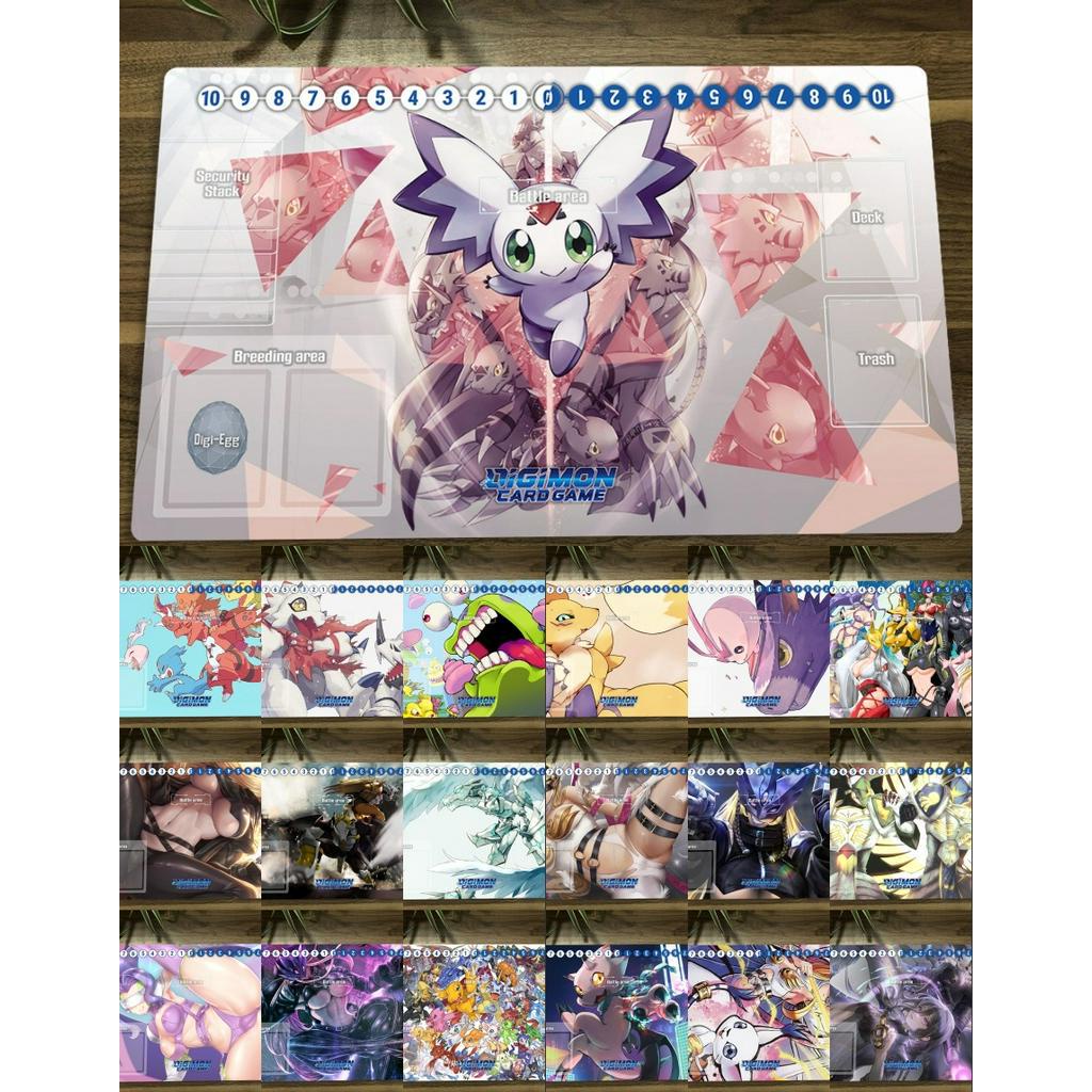 ใหม่หลายรูปแบบ DTCG Duel Playmat Digimon Angewomon & Ladydevmon Lilithmon โต๊ะแผ่นรองเมาส์ Trading การ์ดเกม +