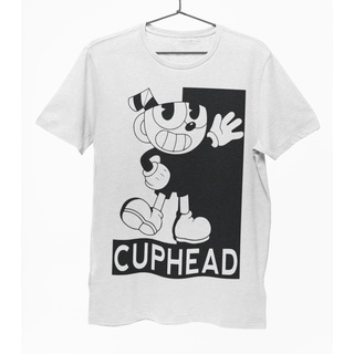 คอตต้อนคอกลมเสื้อยืด Unisex รุ่น Cuphead T-Shirt สวยใส่สบายแบรนด์ Khepri 100%cotton comb ผ้าคอตต้อนพรีเมียม พิมพ์สวย รีด