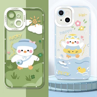 เคสมือถือ แบบนิ่ม ลายเป็ด สําหรับ VIVO V23E V23 V21E V21 4G 5G V20 V15 S1 Z1 X50 X60 Pro V9 Youth Y53S Y51 Y51A Y31 2021 Y33S Y21S Y21 Y52 Y72 5G