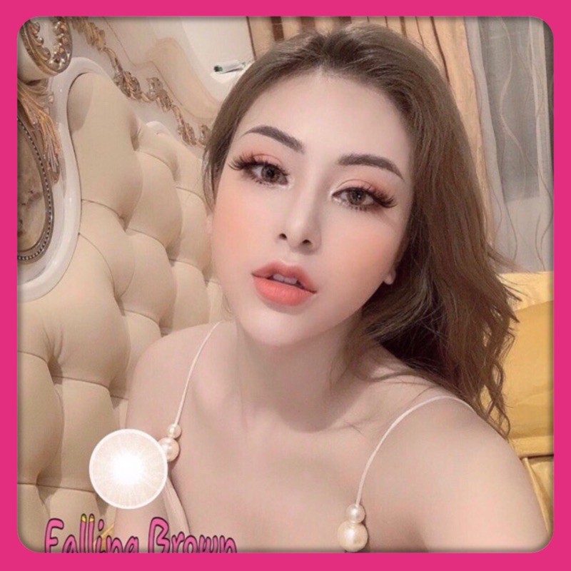 เลนส์สีน้ําตาลไร้ขอบ 1 คู่ มี DEGREES คอนแทคเลนส์ HQ 0-7 องศา farling สีน้ําตาล Viet Thanh แว่นตา HD