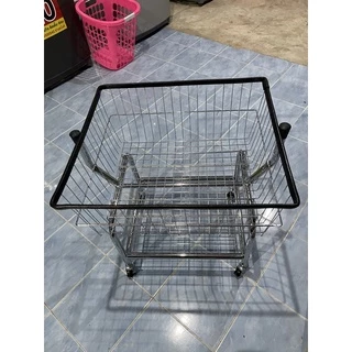 พร้อมส่ง 😍 รถเข็นผ้าร้านสะดวกซัก ขนาดตะกร้า 40*50*25 ซม. ตะกร้าผ้ามีล้อเลื่อน 😍 (1 ชิ้น ต่อ 1 ออเดอร์)