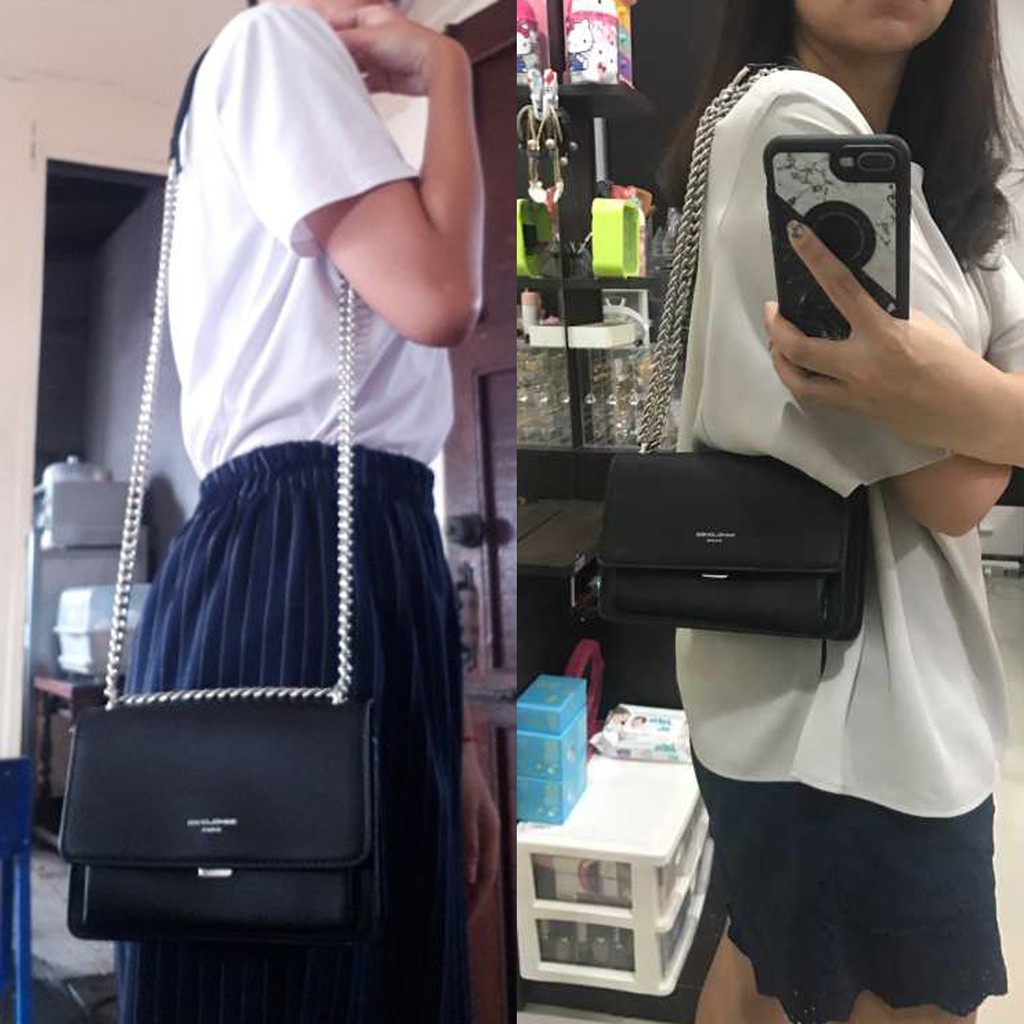 David jones paris กระเป๋าสะพายข้าง สไตล์วินเทจ สำหรับผู้หญิง #8