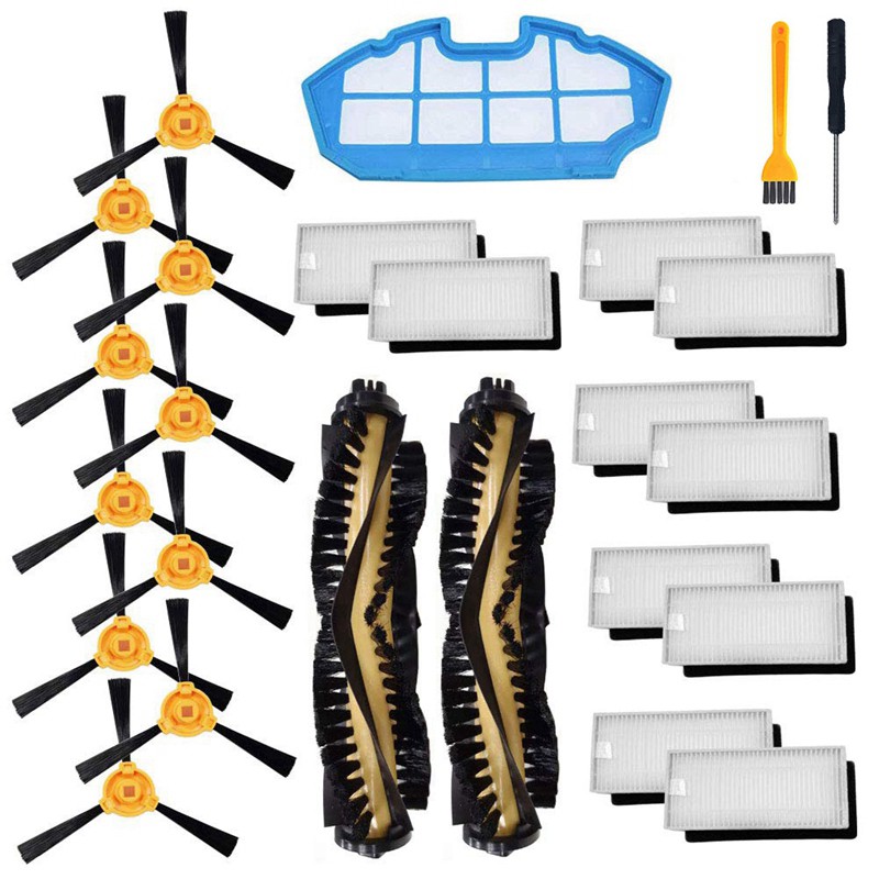 13-Pack Replacement Parts Kit For ECOVACS DEEBOT N20 Robot Vacuum - Brushes, Filters, Mop Pads, Tools