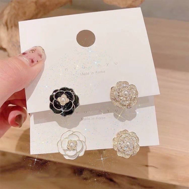 พร้อมส่ง ต่างหูเรียบหรู สไตล์เกาหลี มีหลายแบบให้เลือก ต่างหู ตุ้มหู ES009 - ES010