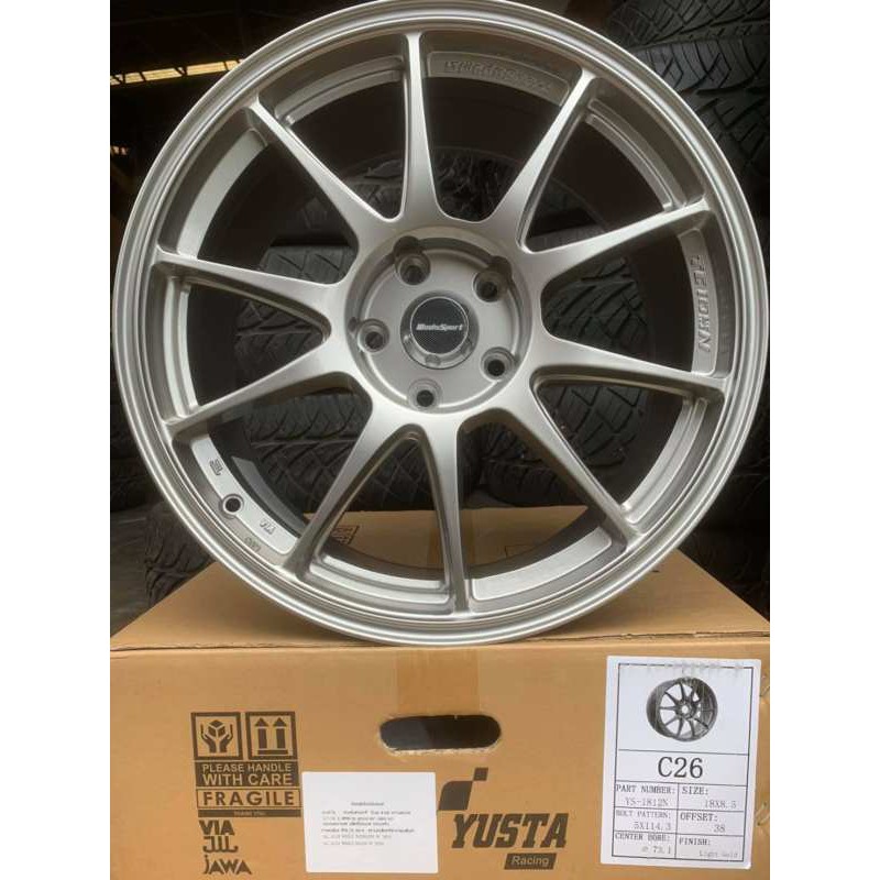 ล้อแม็กใหม่ TC105 ขอบ18  - สี Silver  ( 18 x 5 รู ) หน้ากว้าง 8.5  งานYUSTA
