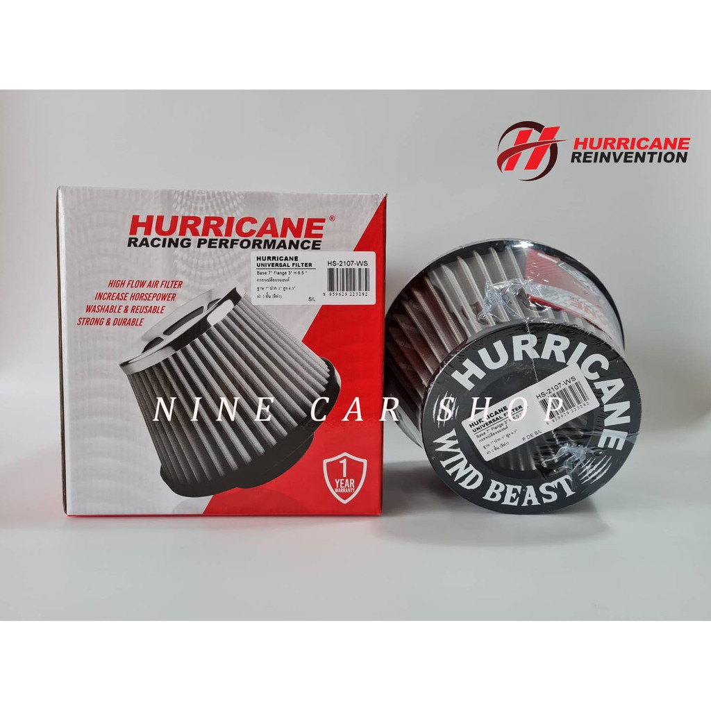 Hurricane กรองอากาศเปลือย WIND BEAST สแตนเลส ฐาน 7 นิ้ว ปาก 3 นิ้ว ...
