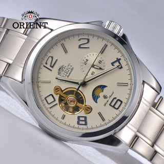 Orient นาฬิกาข้อมือกลไกอัตโนมัติ ดวงอาทิตย์และดวงจันทร์ แฟชั่นสําหรับผู้ชาย