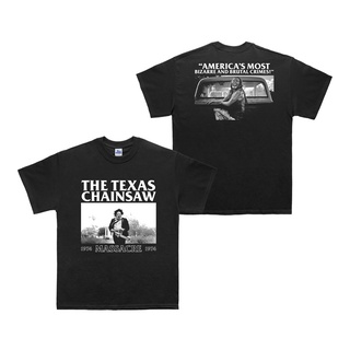 เสื้อยืดสีขาวเสื้อยืด ลาย The TEXAS CHAINSAW MASSACRE BRUTAL CRIMES FILM TV-SERIESS-4XL