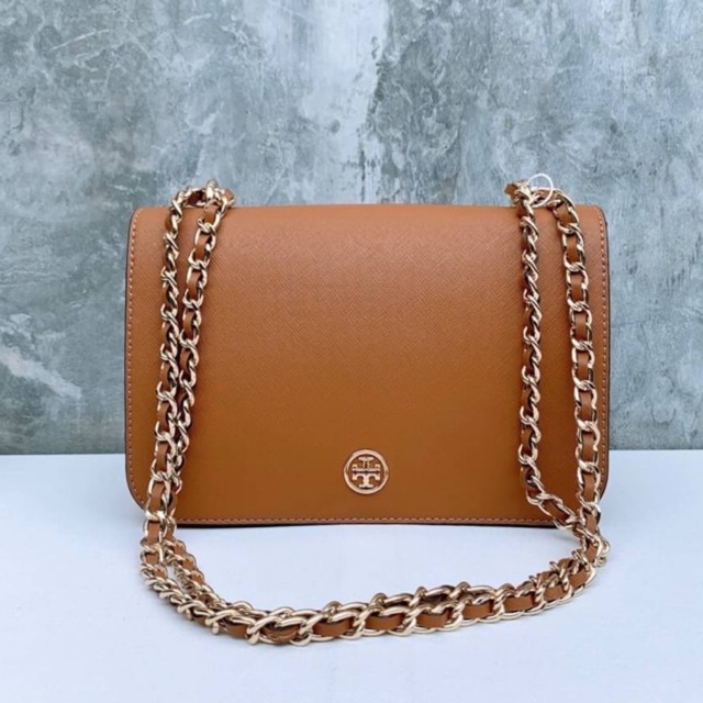 ? (สด-ผ่อน) กระเป๋าสะพาย สีน้ำตาล 43480 Tory Burch Robinson Adjustable  Shoulder Bag | Shopee Thailand