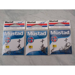 ดวงเบ็ด Mustad มีเบอร์ 1,2,3(แจ้งเบอร์ในแชท)